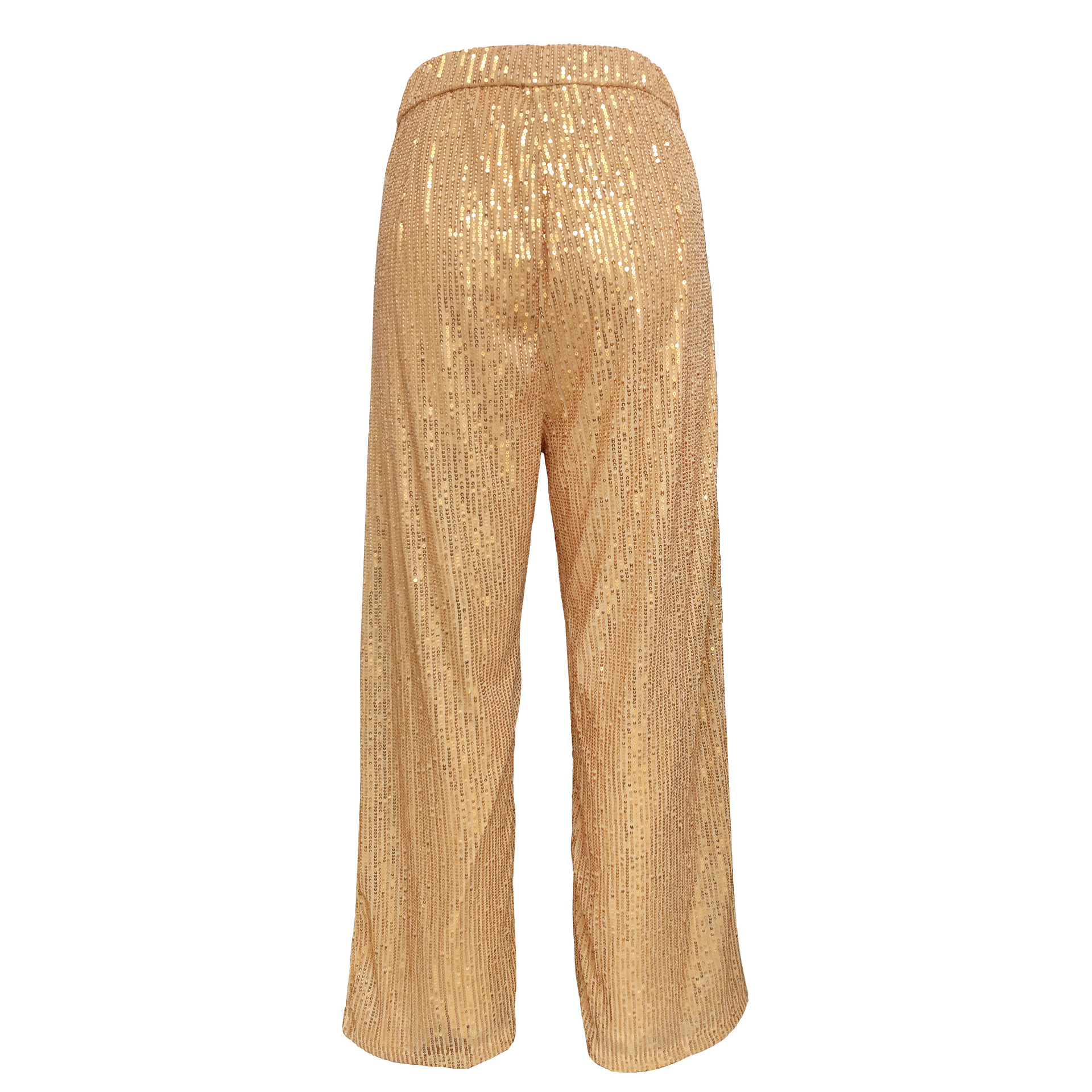 Women's Daily Street Casual Solid Color Full Length Sequins Casual Pants display picture 3