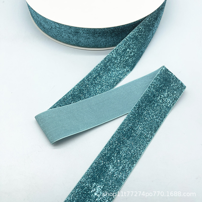 2.7 Métro / paquete de terciopelo de 38 mm boda hecha a mano cinta embalaje de regalo arco DIY decoración de fiesta Santa