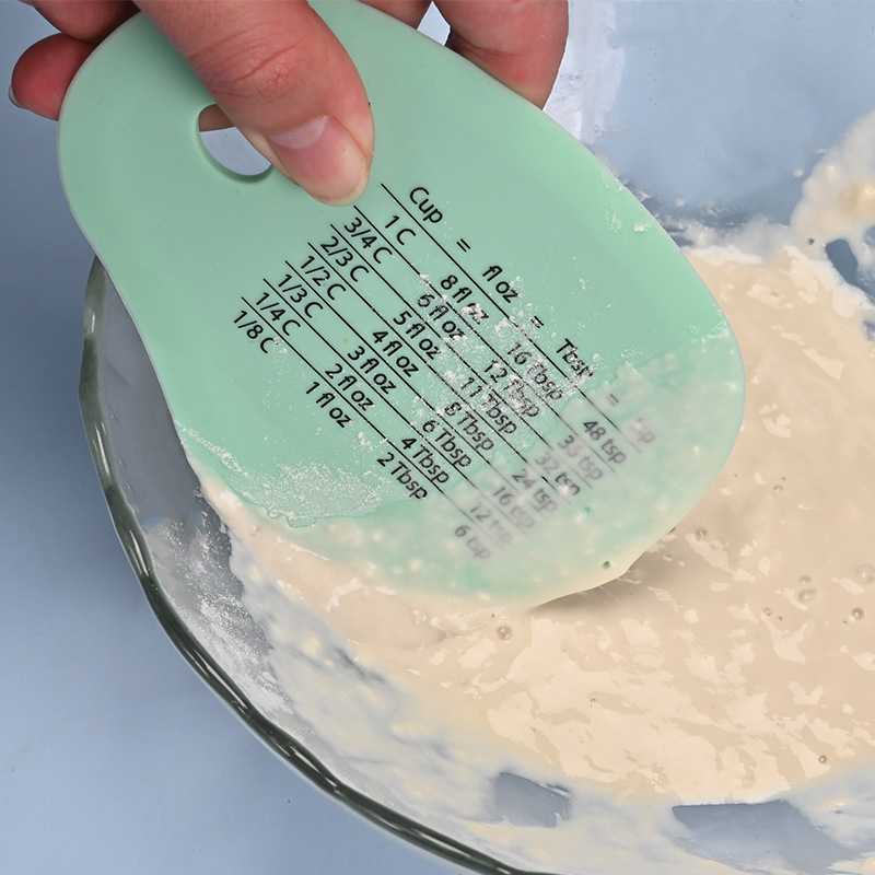 Nuevo utensilios de horneado de silicona integrado placa de espátula para hornear cuchillo raspador suave no daña la olla cortador de pastel