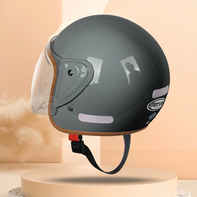 winter motorcycle safety helmet men's four | Motosiklet kaskı (dəbilqə) - cement-gray