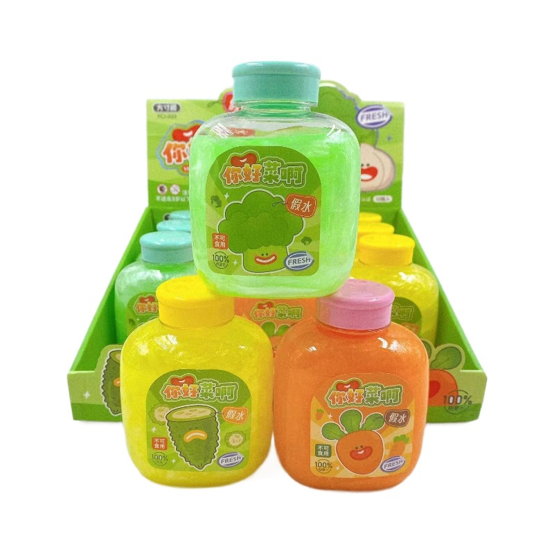 Nuevas gotas de agua falsas de colores, botellas de espuma de espuma de espuma, leche de abrazo, descompresión, juguetes para niños, limo fluido de arenas movedizas