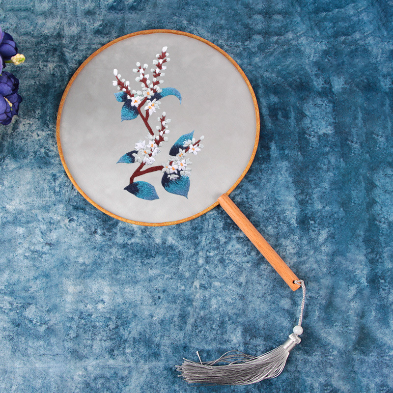Bordado DIY auto-bordado mano antiguo grupo de ventiladores principiantes material paquete de bordado Su bolso bordado bordado