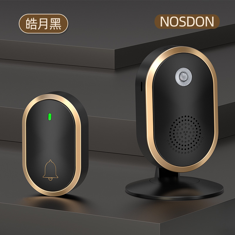 电池款叮咚门铃USB免插电无线家用远距离智能铃铛老人呼叫器夜灯