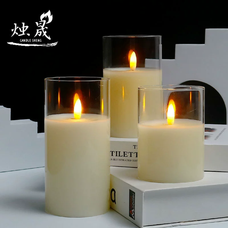 Светодиодная Электронная свеча лампа стекло качающаяся Свеча День рождения ухаживания свинцовые свечи сюрприз предложение