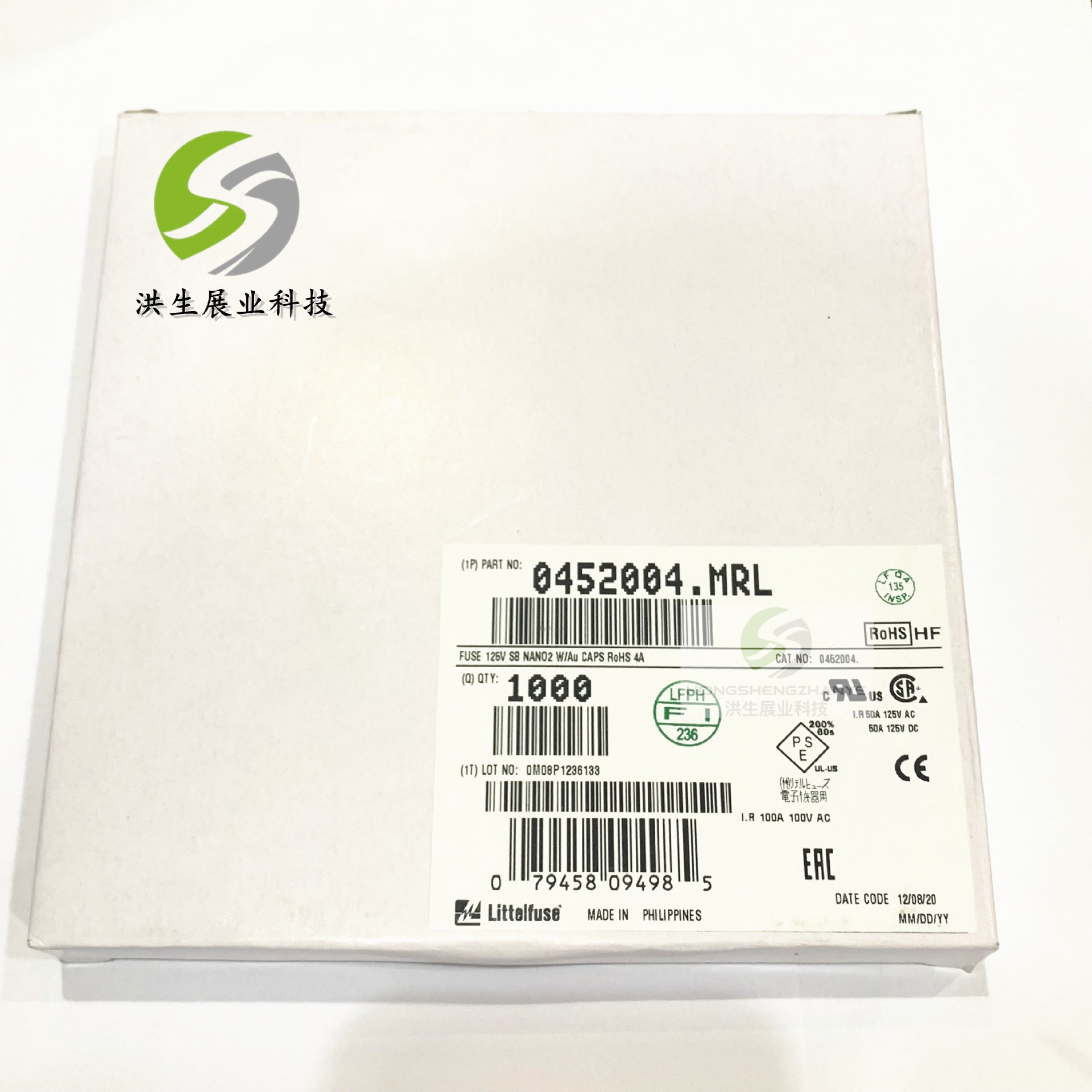 Littelfuse力特 0452.500MRL 0.5A 125V 1808贴片慢断保险丝