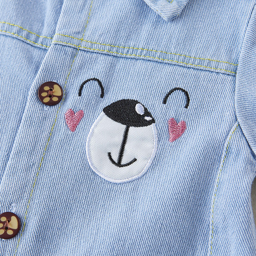 Children's clothing baby autumn clothes newborn baby clothes spring and autumn denim outdoor suit onesie for baby boy full moon crawling suit set
