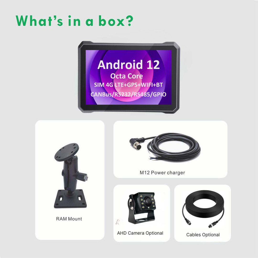 10 Inch 1000Nits Off-Road Rugged Gps Gnss Carplay Industrial Tablet Pc Rs232