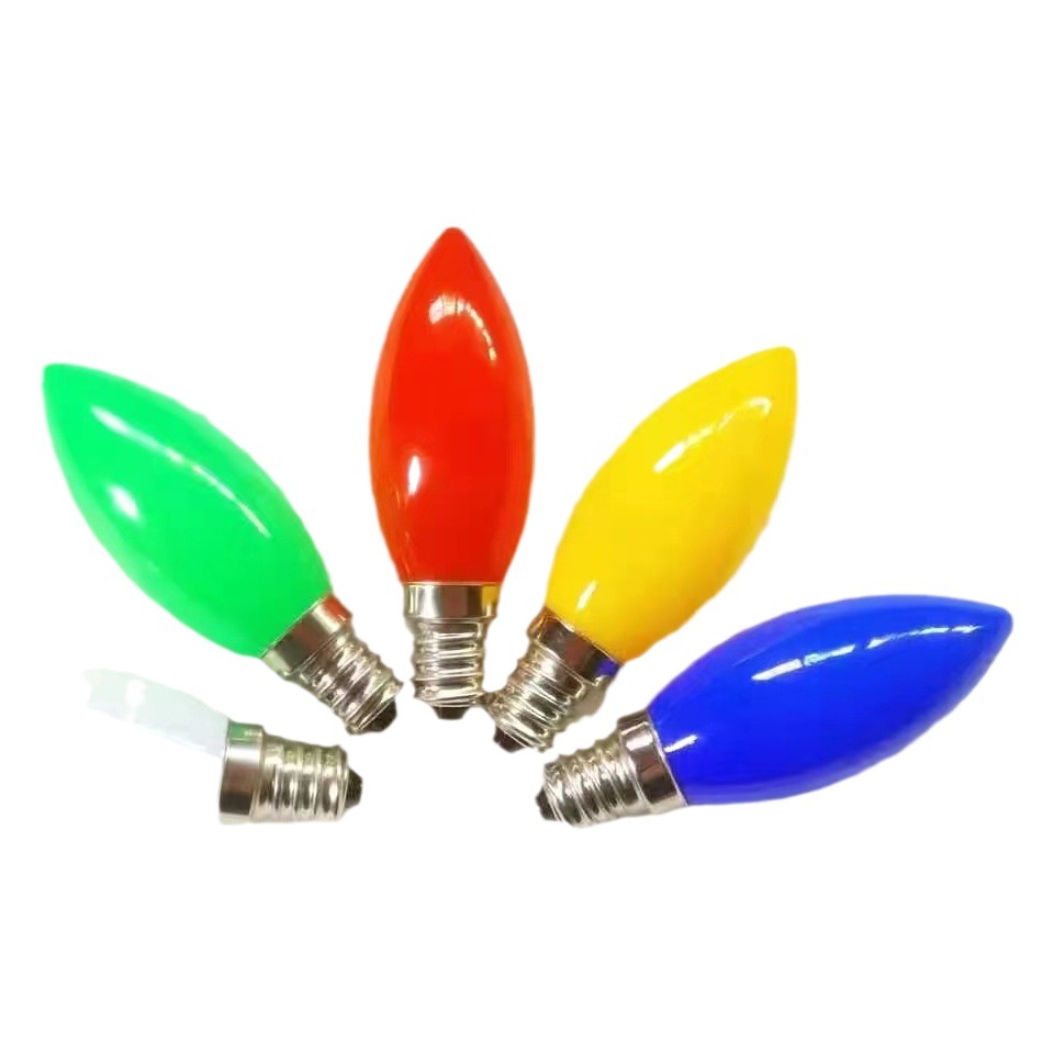Bombilla LED de colores, tipo vela, E12 E14, bombilla puntiaguda de colores, bombilla tipo chile, bombilla tipo mijo, bombilla de luz de colores, mini lámpara de altar