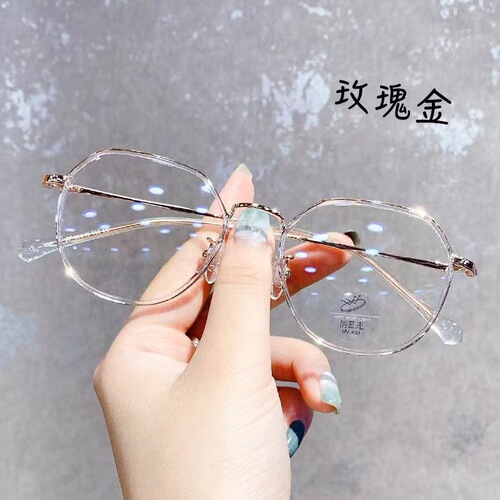 Anti-blue light glasses, Korean version for women, anti-fatigue, anti-radiation, myopia frame, can be equipped with myopia flat computer eye protection
