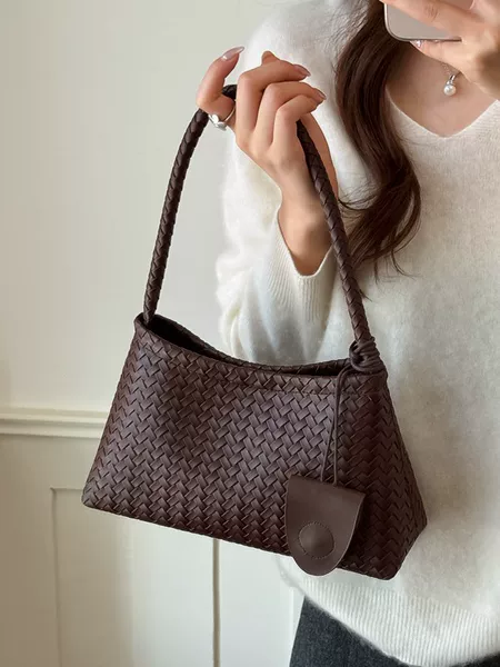 Cross-border hot-selling summer trend woven women's fashion bag, versatile niche shoulder bag, underarm bag