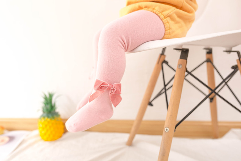 Cute Solid Color Bowknot Cotton Pants & Leggings display picture 5