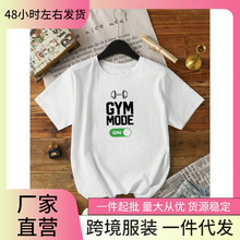 INAWLY Women's Casual Fitness Pattern Round Neck Short Sleev