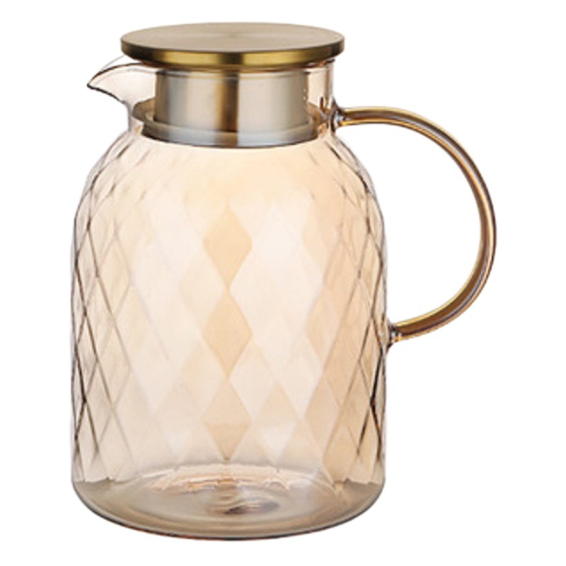 Hogar botella de agua fría vidrio borosilicato botella de agua fría gran capacidad jugo olla fría blanco abierto taza traje al por mayor