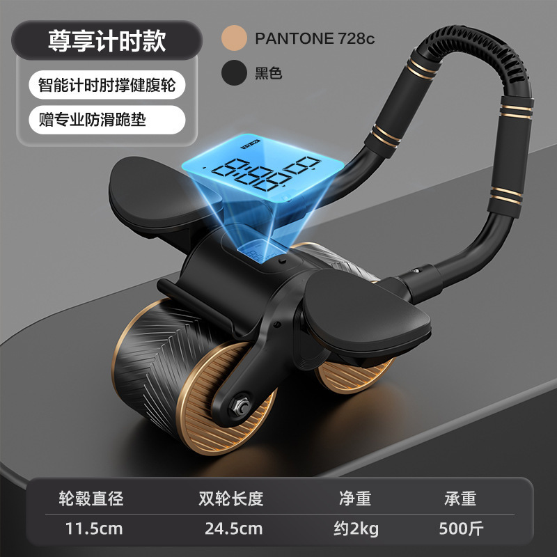 590 플랭크 복부 휠 카운팅 모델 - 블랙 골드