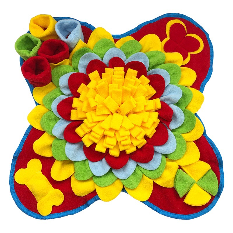 Venta caliente mascota olfateando estera perro estera de comida lenta juego de rompecabezas estera de comida escondida alfombra de alimentación de entrenamiento olfativo al por mayor