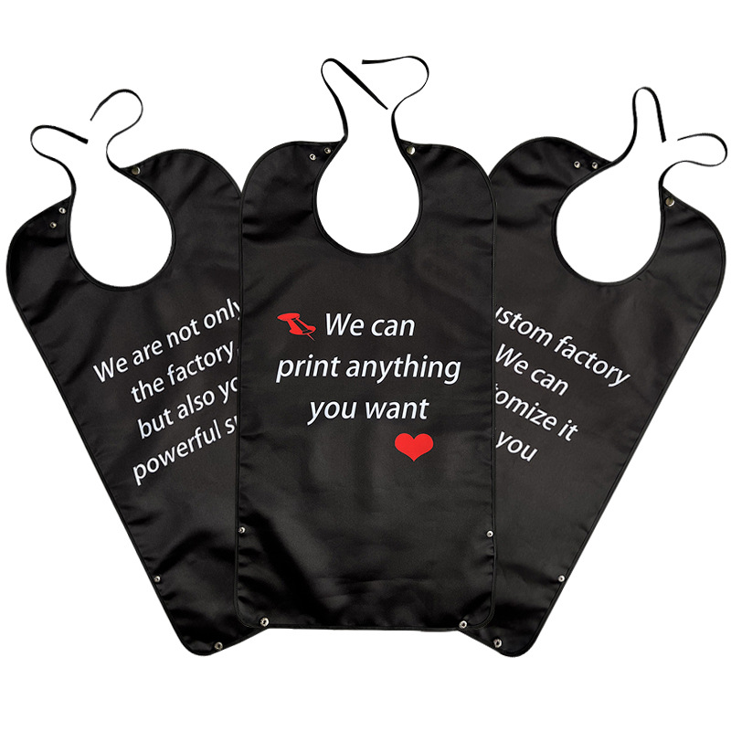 Fábrica de suministro transfronterizo para los ancianos comiendo babero adulto babero para los ancianos delantal de alimentación a prueba de agua