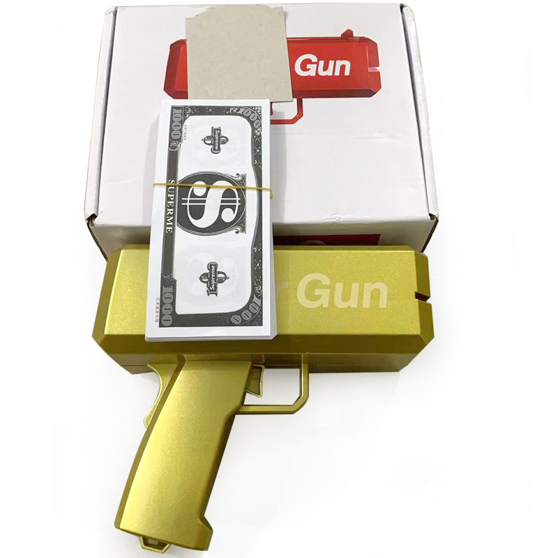 Nuevo y peculiar 60 pistolas de inyección de dinero eléctricas, pistolas de dinero, pistolas de inyección de dinero en dólares estadounidenses, pistolas de inyección de dinero, juguetes de pistola de escupir dinero