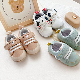 newautumn Day Single Birthday City Cartoon Baby Toddler Shoes Velcro Soft Bottom Cloth Shoes Men's and Women's Shoes