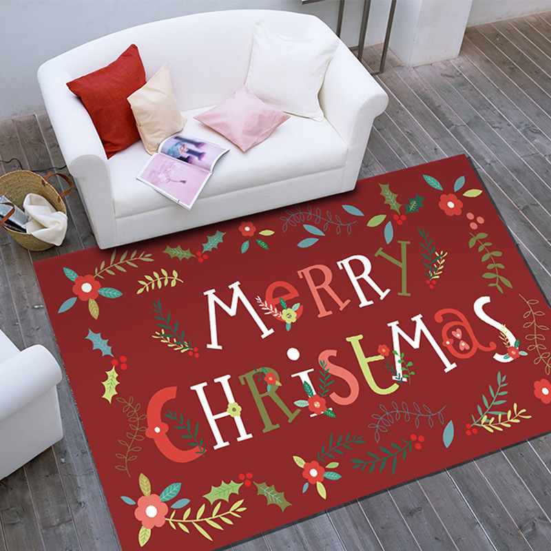 Cross-border Christmas Rug: Nordic Entrance Doormat for Home, Full-Size Floor Mat for Bedroom, Living Room & Sofa Decoration