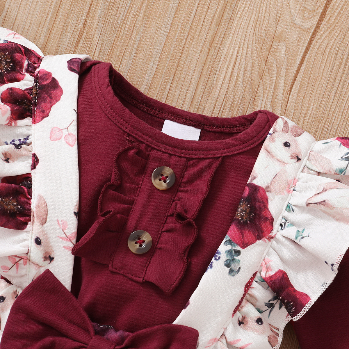 Daily Occasion Retro Flower Girls Clothing Sets