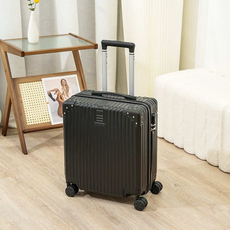 Maleta retro, maleta trolley de 18 pulgadas, maleta femenina, maleta de 20 pulgadas, rueda universal, contraseña de embarque para estudiantes, maleta de cuero