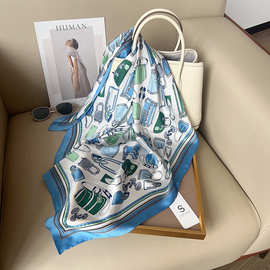 复古腰果花方巾装饰裤巾街舞嘻哈小领巾男女欧美佩斯利花纹丝巾女