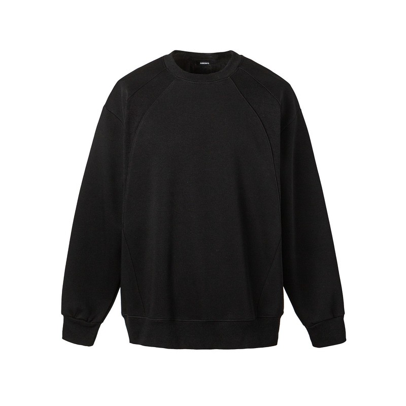 RUIIENRS x ANNONES 2025 秋季新款拼接百搭简约宽松圆领卫衣AW14|undefined