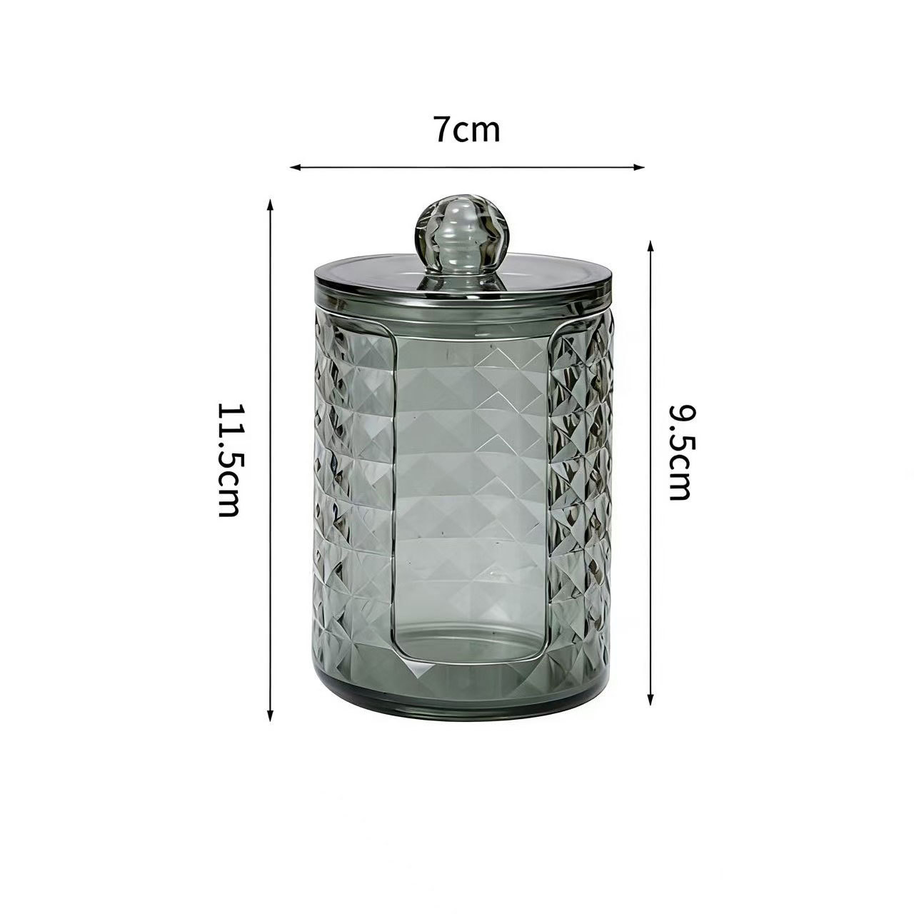 [Tienda de fábrica gris transparente] caja de almacenamiento de algodón acrílico se puede superponer portátil permeable a la ceniza para el almacenamiento de maquillaje doméstico