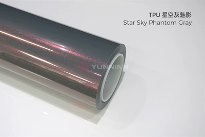 TPU car color change film Chameleon series glossy color change film DIY full car wrap factory wholesale cross-border direct sales (Auto Color Change Film) - tpu-starry-gray-phantom-15215m