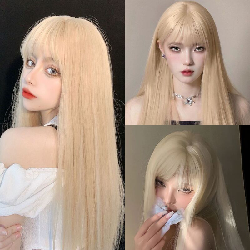 Women's Trendy Natural Wigs from Japan and Korea, Hot-Selling Cross-Border Fashion Synthetic Hair Full Wigs, Factory Wholesale in Stock Women's Trendy Natural Wigs from Japan and Korea, Hot-Selling Cross-Border Fashion Synthetic Hair Full Wigs, Factory Wholesale in Stock