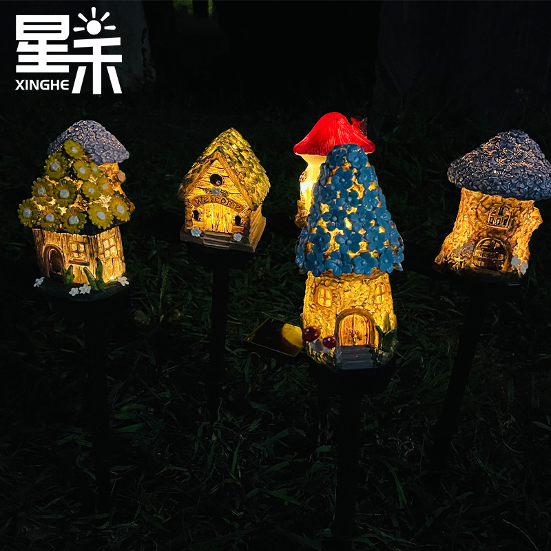 Solar Resin Lamp Garden Decoration Courtyard Outdoor Waterproof Landscape Atmosphere Light Lawn House Ground Lamp Solar Resin Lamp Garden Decoration Courtyard Outdoor Waterproof Landscape Atmosphere Light Lawn House Ground Lamp