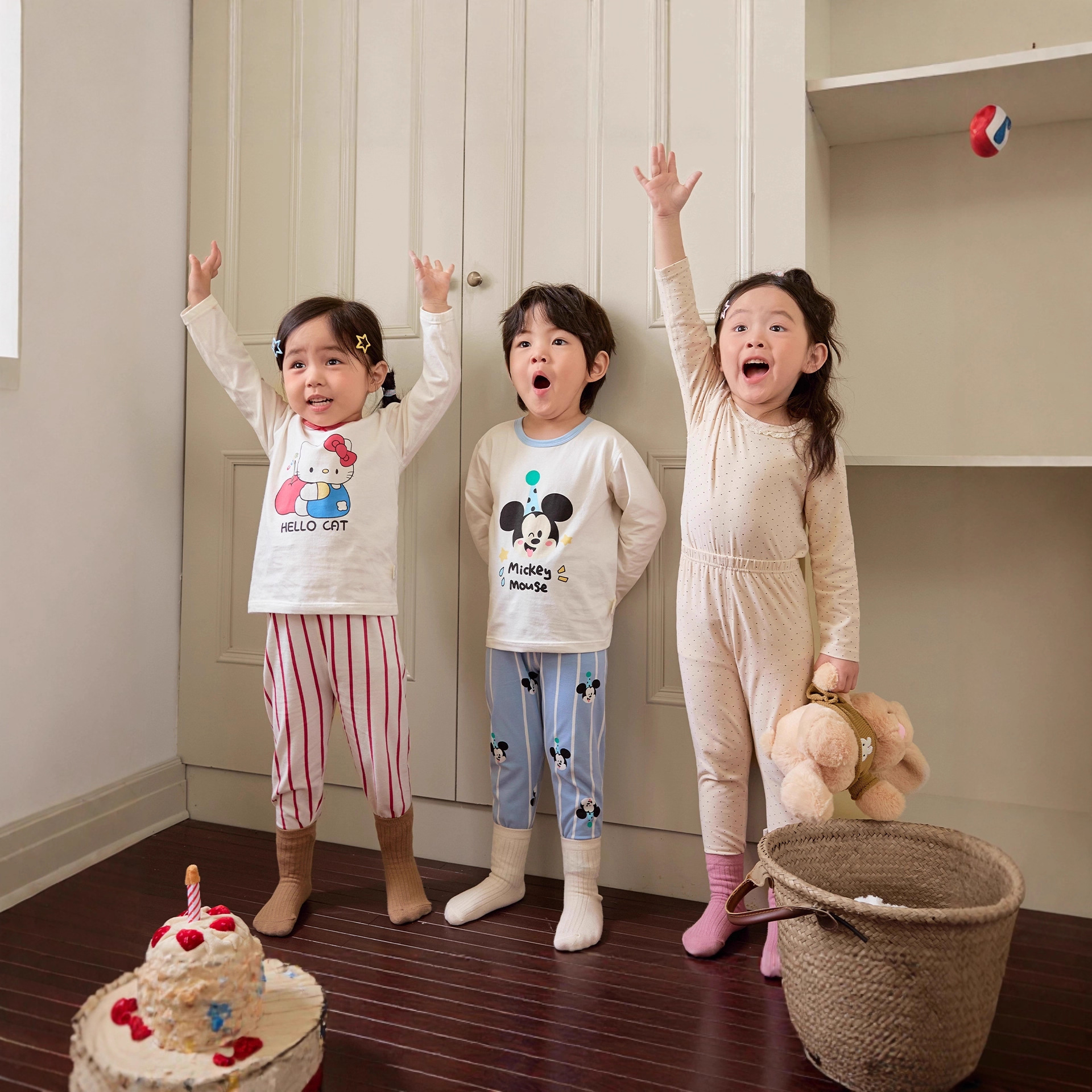 280 Thickened Children's Autumn Clothes and Pants, Boys' Pajamas, Pure Cotton Autumn and Winter Baby Thermal Underwear Set, Girls' All-Cotton