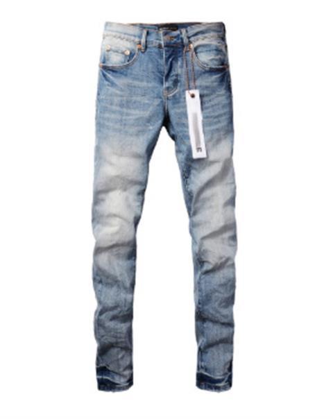 Men's Slim Fit Stretch Distressed Jeans In Blue Denim_voghion.com