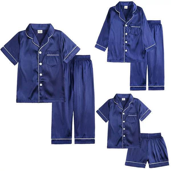 Kids Tales Summer Kidsren's Imitation Silk Home Clothes for Boys and Girls, Silk Baby Ice Silk Pajamas Set