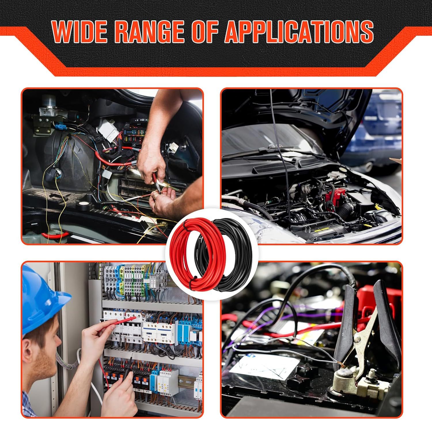 SZLYYDS 라인 6 6 AWG 와이어 20 피트 블랙 20 피트 레드 배터리 6