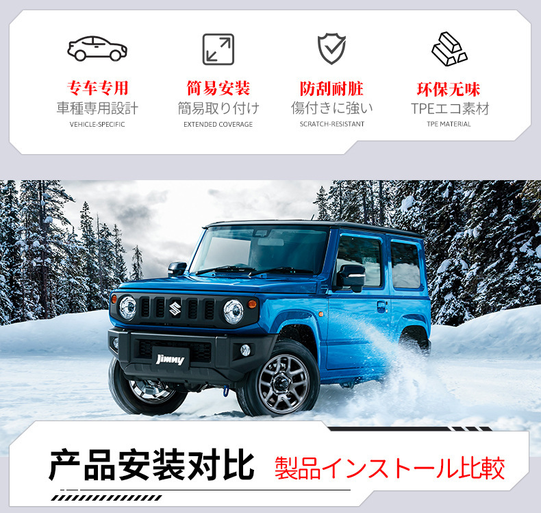 Suitable for 23-25 Jimny Jimny Five-Door Version Jc74 Jb74Xl Modified Wheel Arch Rear Tire Fender
