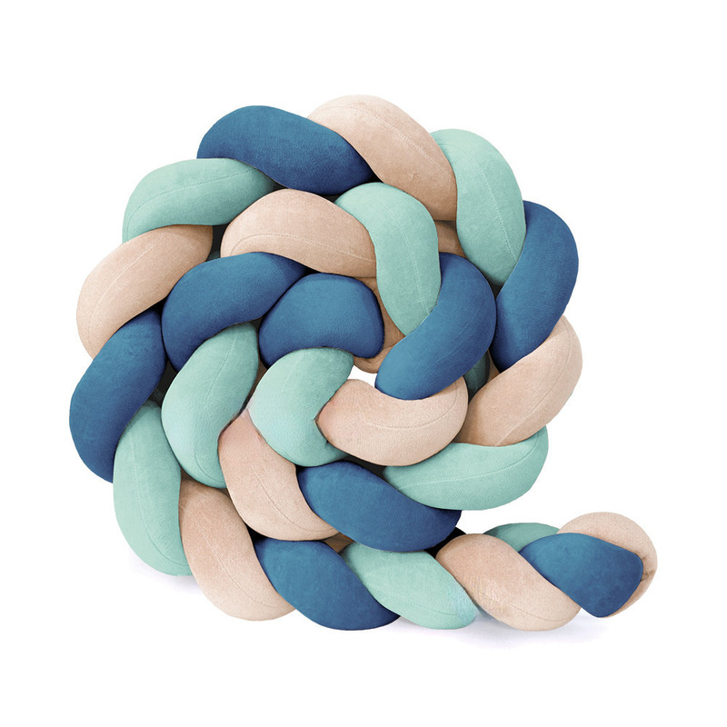 Ins Warm Color New Scandinavian Braided Baby Bedside Three-Strand Braided Knotted Ball Pillow Knot Ball Trend