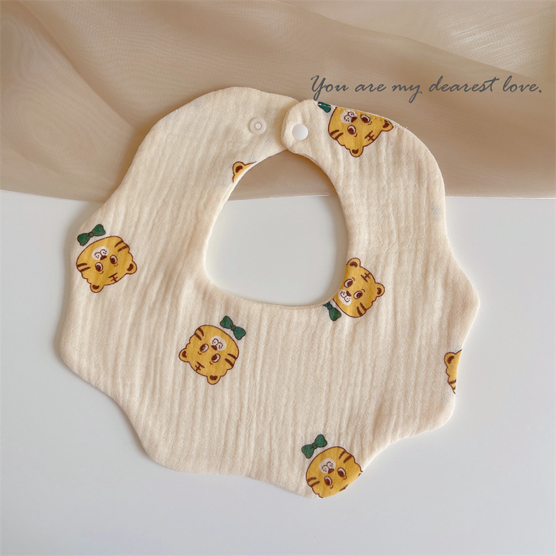 Babero de bebé de gasa de algodón babero del bebé impermeable escupir leche recién nacido babero ins primavera y verano