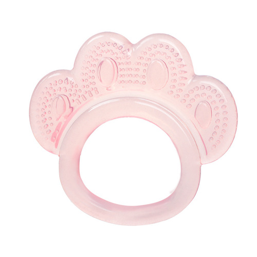 Baby teether toy children's food grade silicone bear paw teether bite music silicone molar stick with storage box
