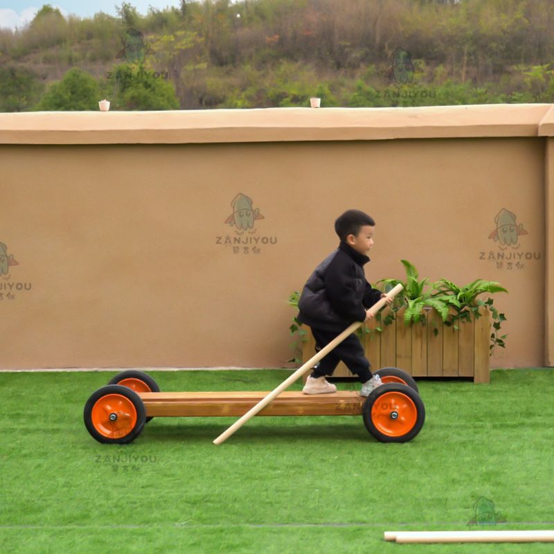 幼儿园户外安吉游戏感统训练器材儿童益智玩具赛车划船平衡木道具