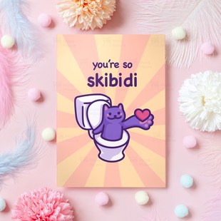 Cross-Border Manufacturers Provide Mass Customization of High-Quality Skibidi Color Printed Logo Small Gift Cards and Greeting Cards