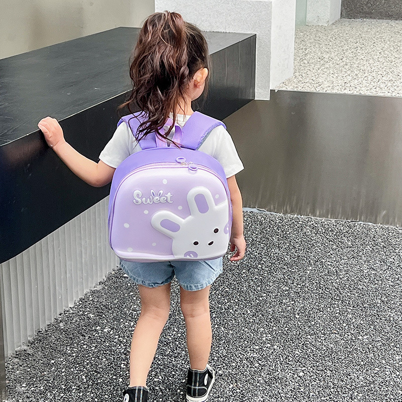 2024 nueva mochila de jardín de infantes lindo conejo bebé mochila de cáscara de huevo para niños y niñas bolsas escolares ligeras