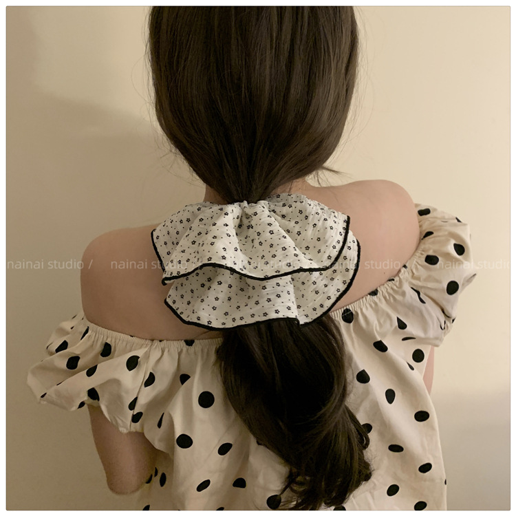 Cuerda para el cabello de intestino grueso retro francés para mujer, satén de alta gama, cuerda para el cabello coreana, cuerda para el cabello Mori, accesorios para el cabello, tocado grande