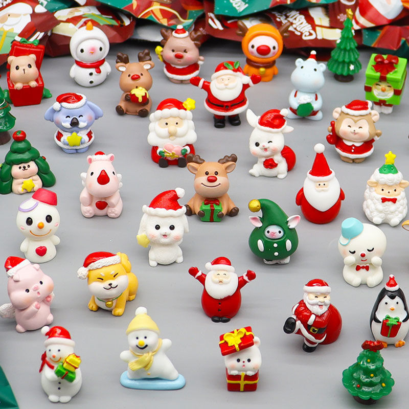 Independent Blind Bag Santa Gift Prize Mini Miniature Doll Toy Snowman Christmas Child Decoration Ornaments