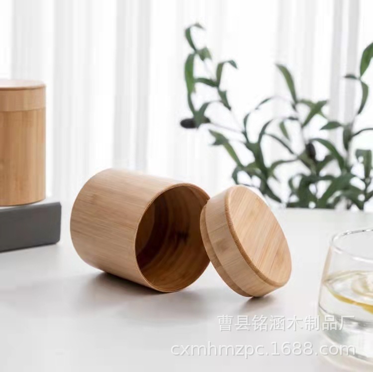 创意茶叶罐密封竹桶储杯包装便携竹制个性盒手工茶叶纯竹筒