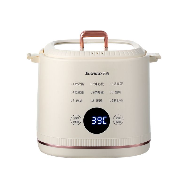 Chigo 電気蒸し器卵調理器家庭用蒸しと調理オールインワン寮朝食マシン多機能タイミング予約自動電源オフ|undefined