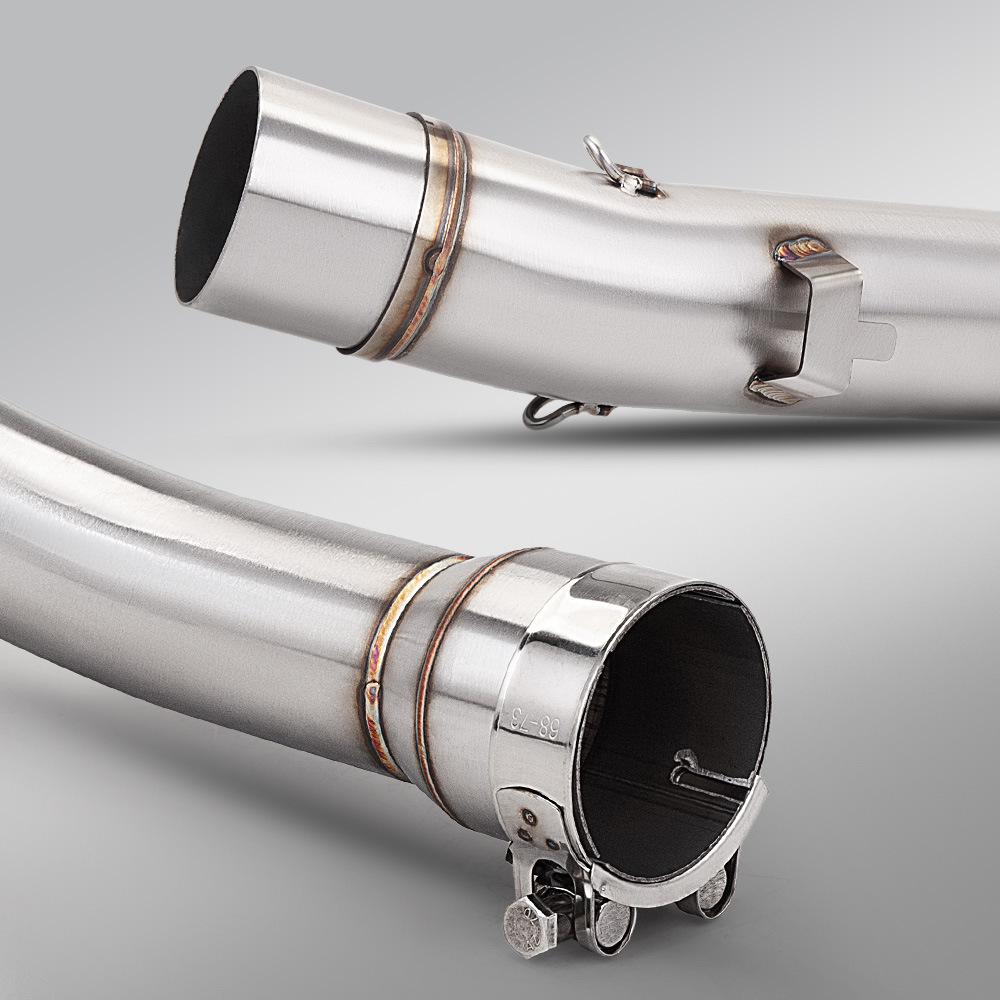 Motorcycle ZX820RR exhaust pipe suitable for Zhangxue 820RR, stainless steel drumless middle section, original factory interface