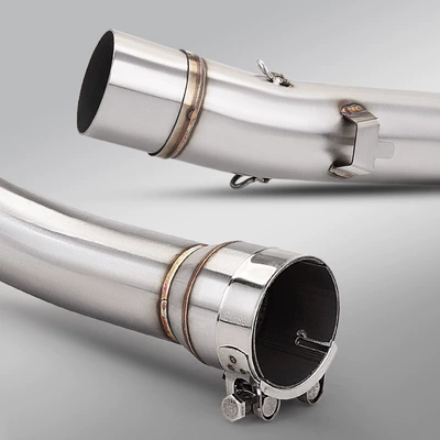 stainless steel drumless middle – Motorcycle exhaust pipe