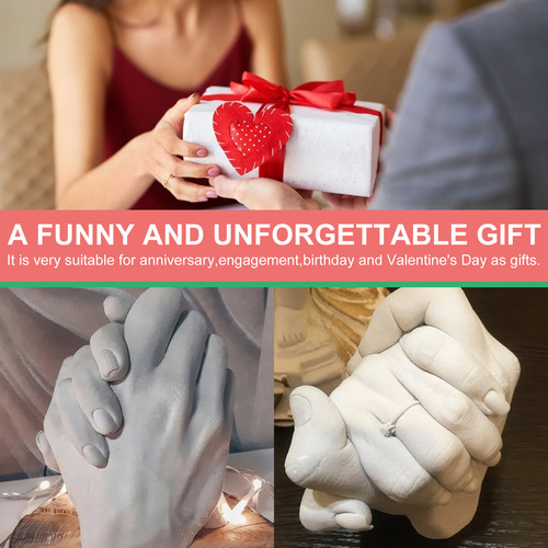 Jue-Fish 3D Stereo Hand Mold DIY Cloning Powder Print Model Mother's Day Valentine's Day Gift