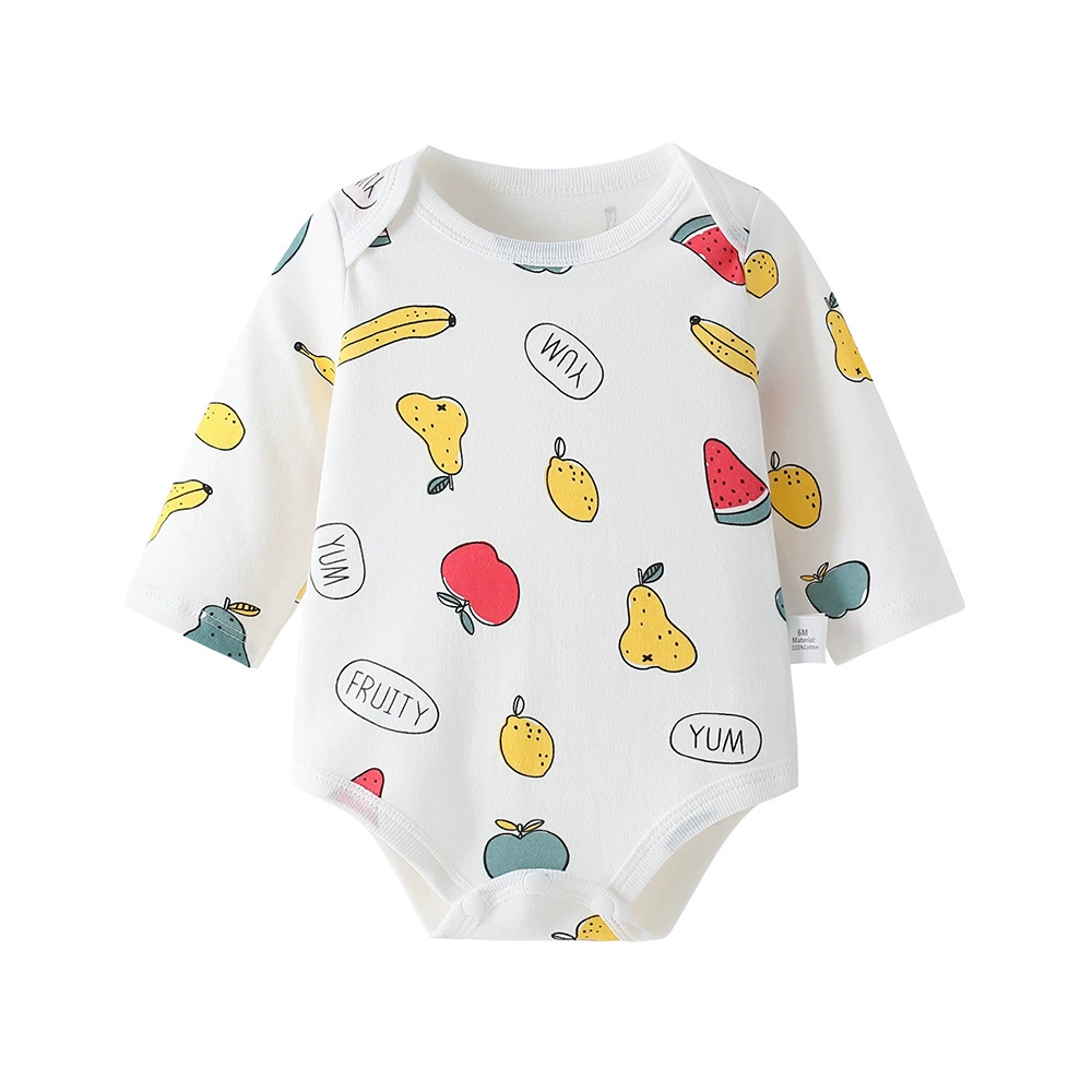 Детский комбинезон весна-осень, треугольный, для ползания, с длинным рукавом, унисекс, 2025, хлопковый, для девочек, 0-1 год.